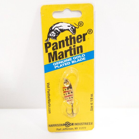 PANTHER Martin Gold Plated Spinner / Size 4 1/8 oz 4-PMD-GBRED Fishing Lure NEW - Picture 1 of 2